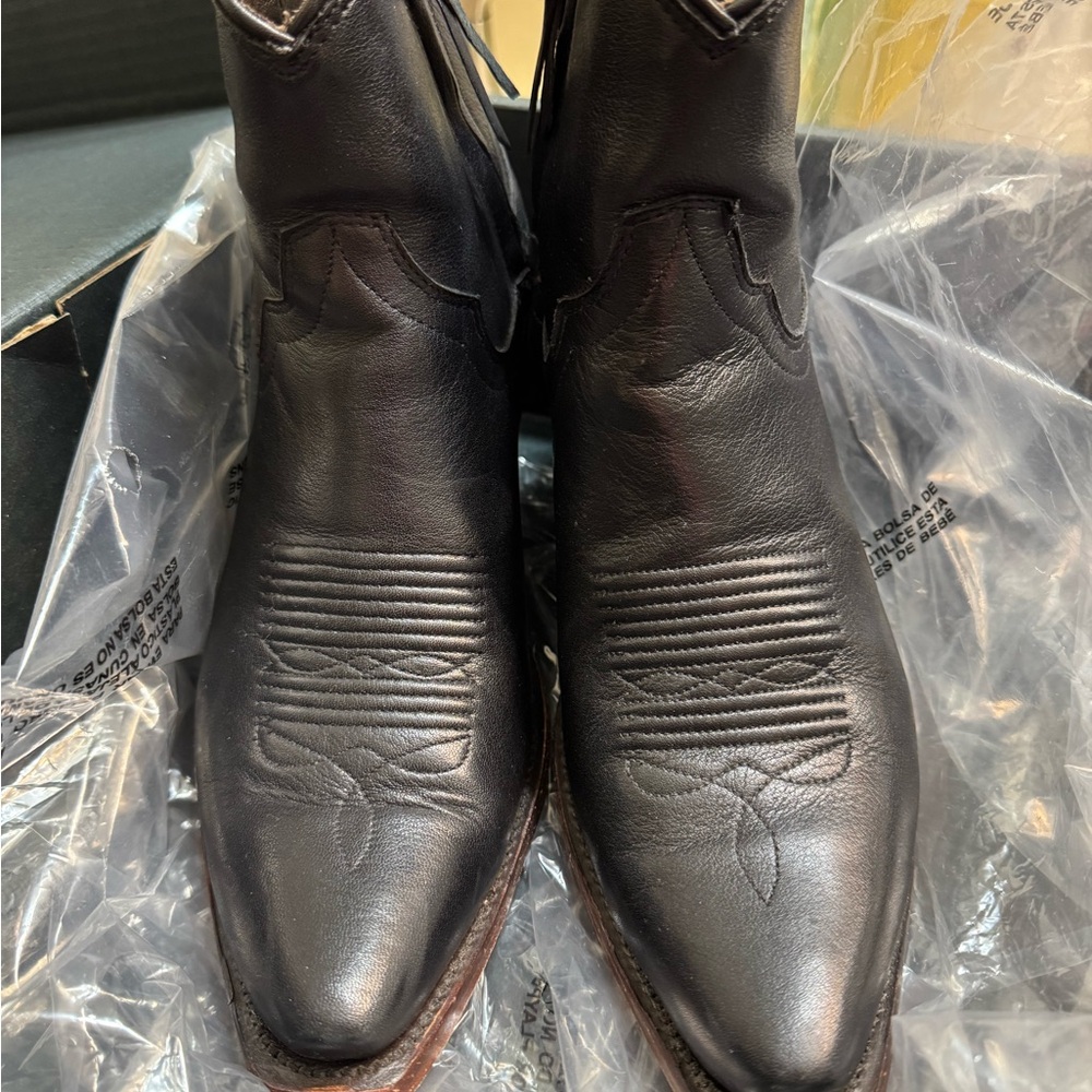 Tecovas Black Cowboy Western Boots Genuine Leather